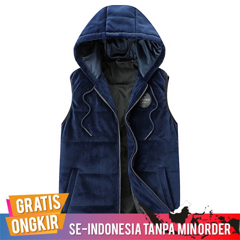 Rompi Pria Import Jeep Spirit Original Berkerudung Emas Beludru Rompi Pria 2021 Musim Dingin Tren Ha