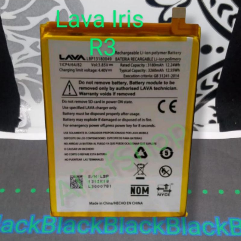 Batrai Lava iris R3 Z91 Batre Lava R 3 Z91 Baterai LBP13000043 Battery Original