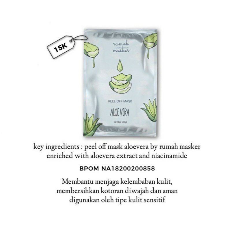 (READY PROMO TERMURAH) BPOM PEEL OFF MASK BY RUMAH MASKER 10GR, 25gr, 60gr