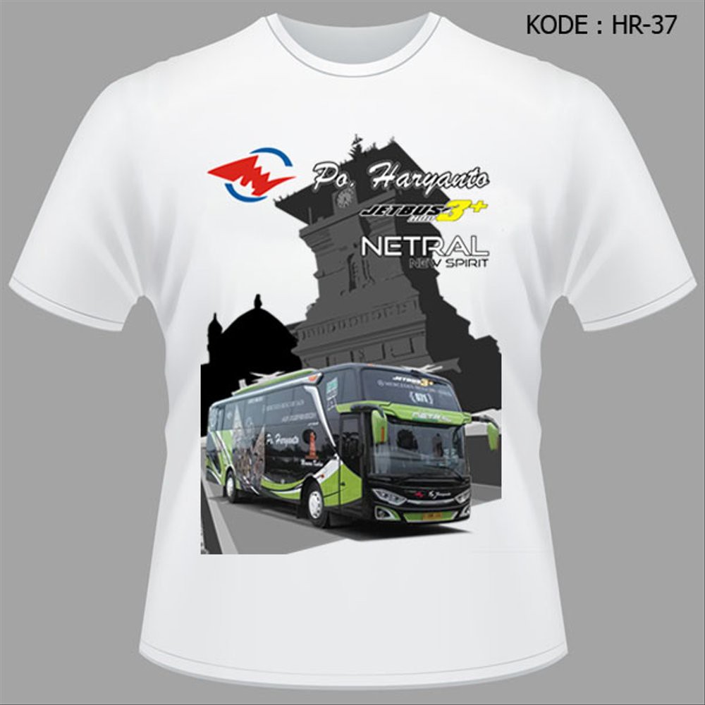Kaos Bis Anak Dewasa - Bus Haryanto New Netral Jetbus3 SHD Bismania