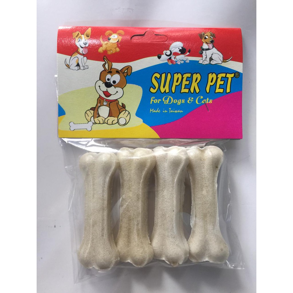 snack tulang anjing rasa susu Pressed bone 3&quot; RBP20034- WHITE RBP1003 Natural