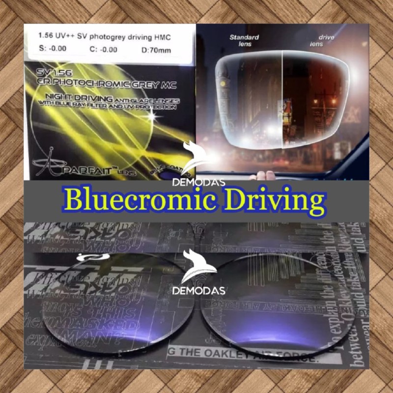 Lensa Bluecromic Night Drive ( Anti Silau , Photocromic , Blueray , Coating Blue)