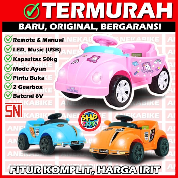 Jual Mobil Aki Anak Remote Mini Cooper Volta Classy 5004, Mobil Aki
