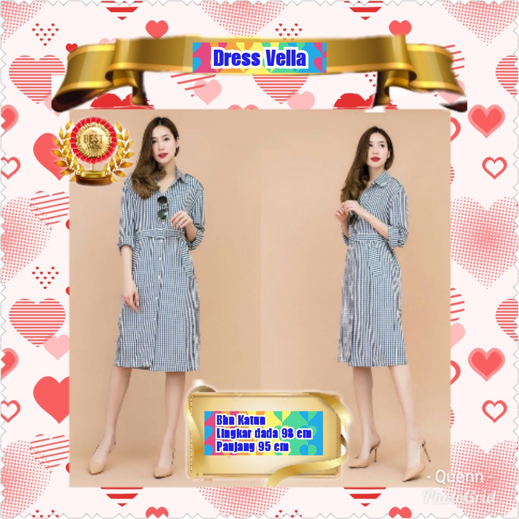 TERMURAH DRESS VELLA / DRESS/TERBARU/TERLARIS/TERPOPULER/KONDANGAN/TERMURAH