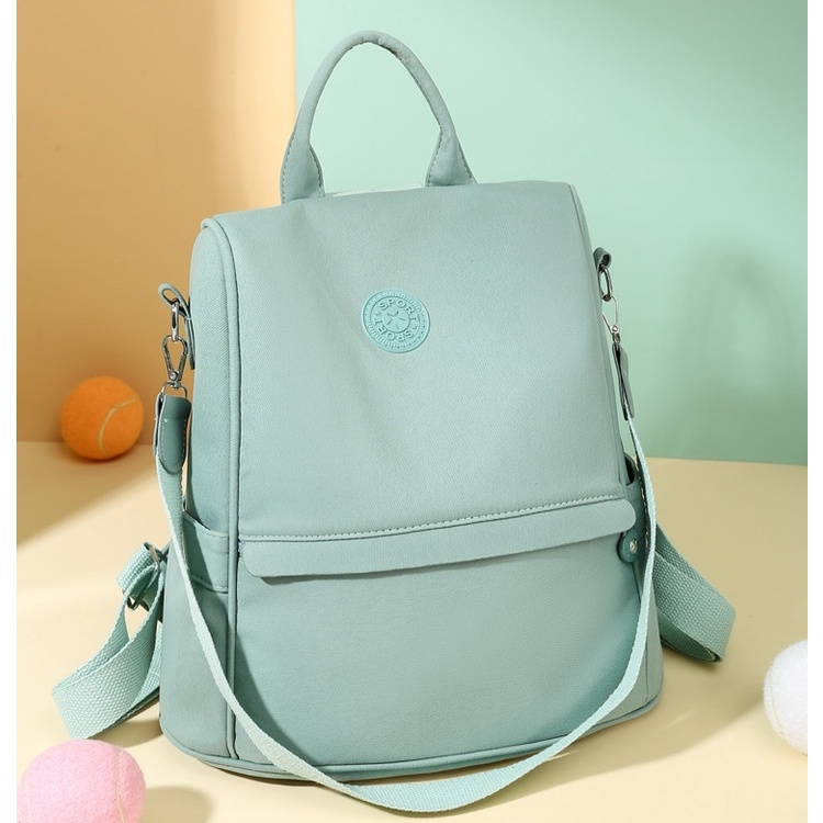 TAS RANSEL WANITA PREMIUM IMPORT KOREA ANTI AIR HIJAU TA407G2 BACKPACK FARROW SEKOLAH PUNGGUNG KERJA