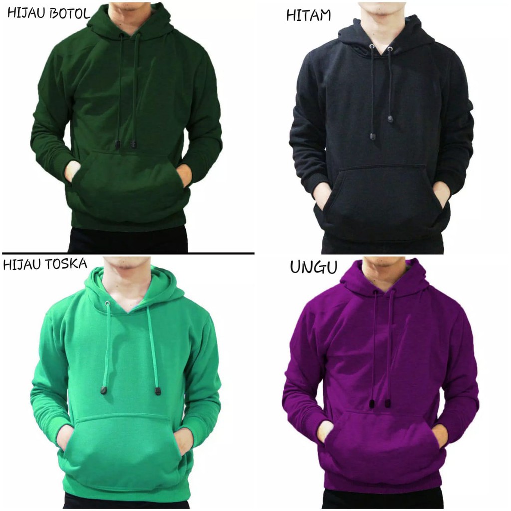 JAKET HOODIE JUMPER M - XXL HITAM