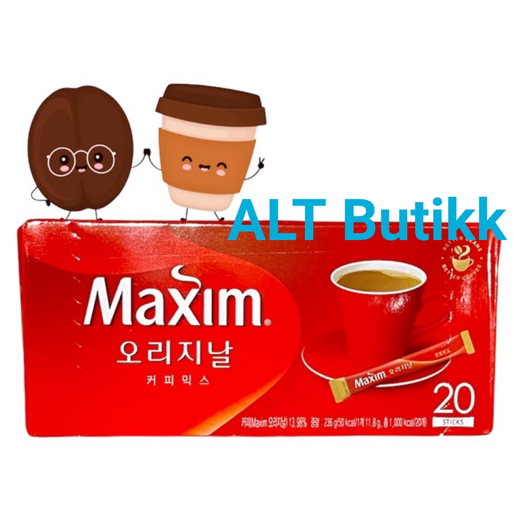 

MAXIM COFFEE ORIGINAL COFFEE MIX 20 STICKS | KOPI MAXIM 236 GRAM | PRODUCT OF KOREA