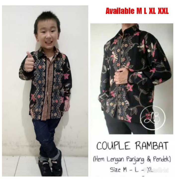 SB Collection Couple Dadboy Riho Atasan Kemeja Batik Modern Anak Dan Ayah Pria