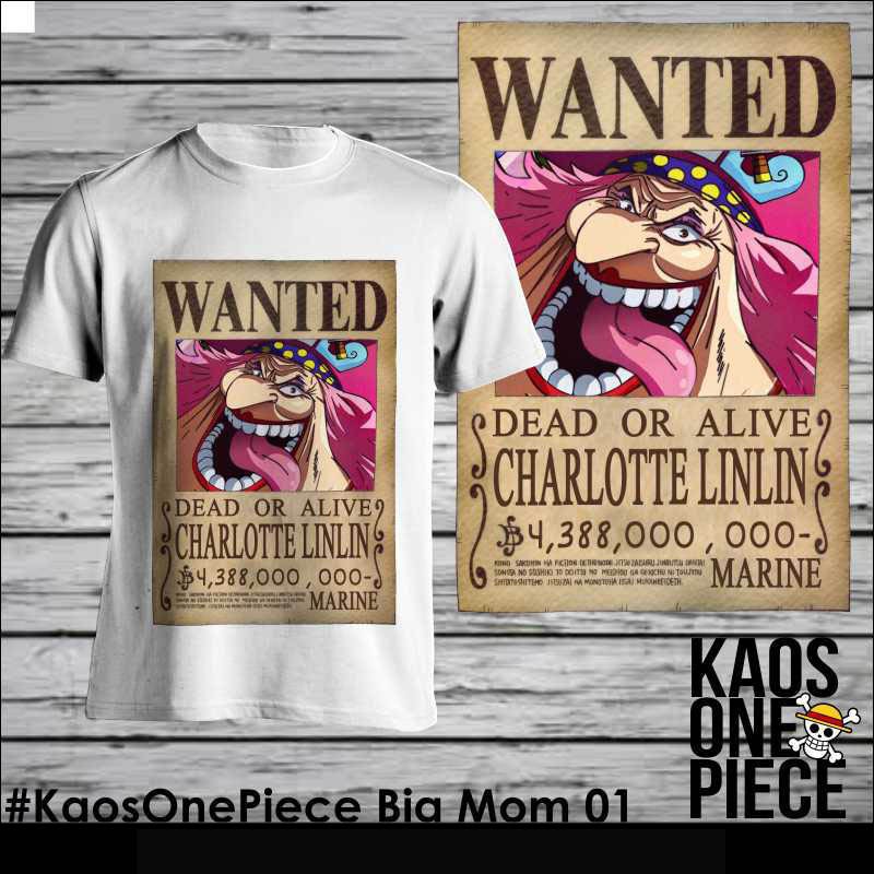 Kaos One Piece Big Mom 01 Wanted Poster