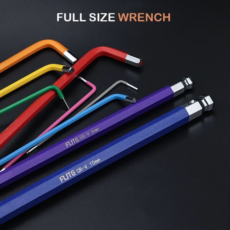 Set 9pcs Kunci L Anti Slip Hexagonal Screwdriver Hex Key Wrench