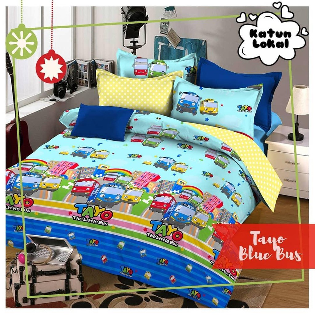 SPREI KATUN STAR TAYO BLUE BUS 2~