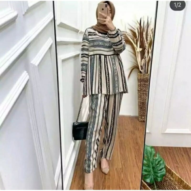 BAJU SETELAN WANITA KEKINIAN MALIKA // SETCEL MALIKA TERBARU //SETCEL PREMIUM MALIKA