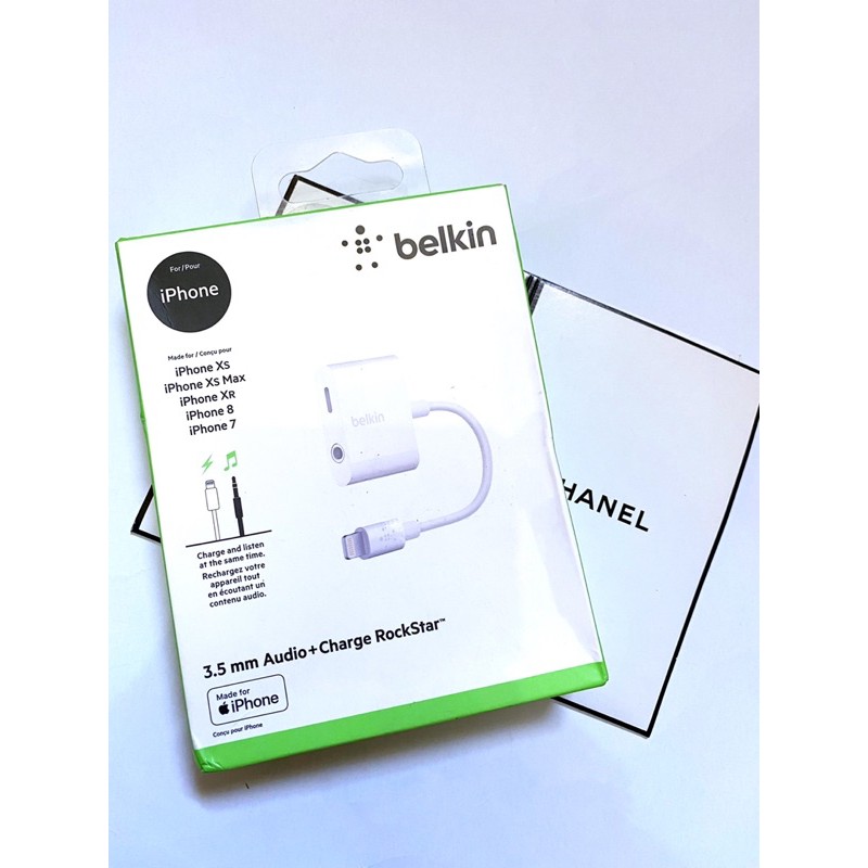 Belkin Fast charge + 3.5MM Audio Jack Rockstar Original ibox Dual Lightning Splitter Converter iphone / ipad