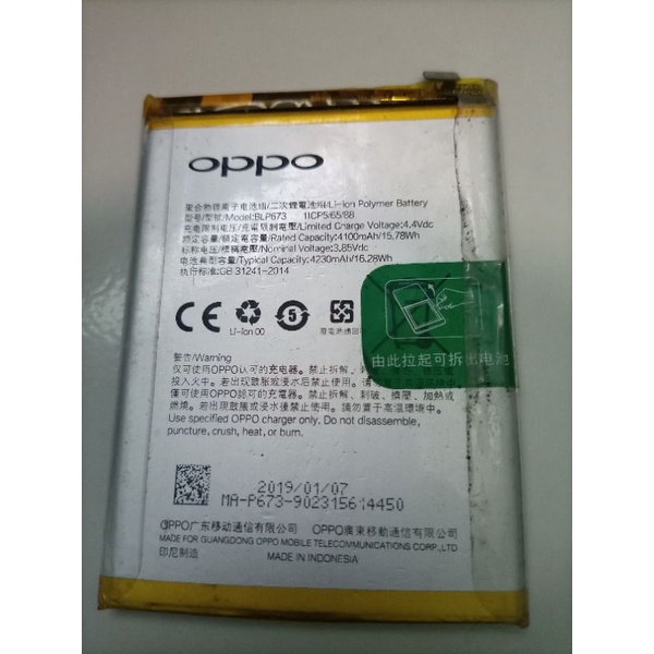 batrai oppo a3s a5s a12 a7 a31 original