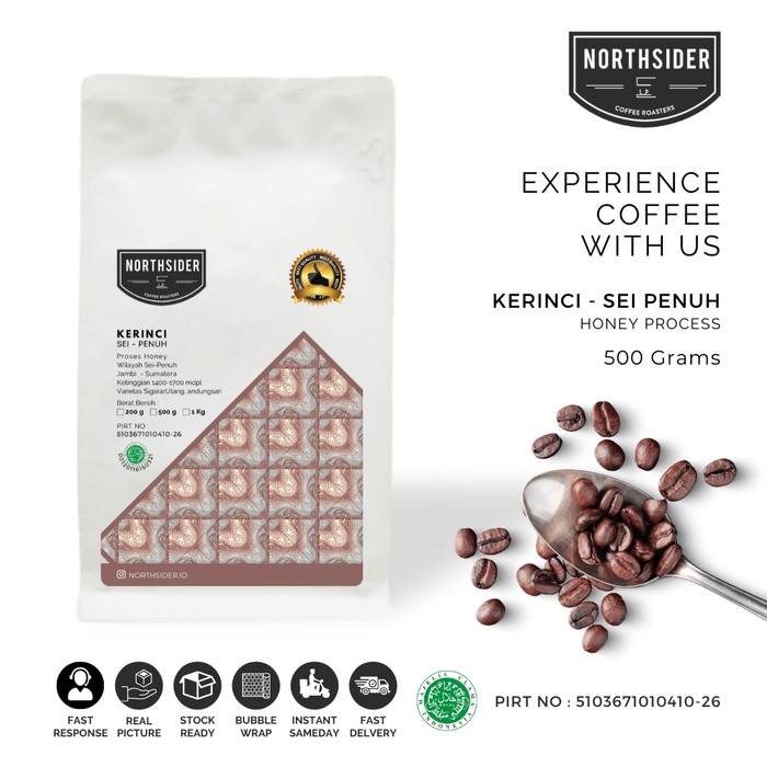 

H2J0U2J1U Biji Kopi Arabika Kerinci Mt Honey - 500Gr Northsider Coffee - Biji Kopi HyYj