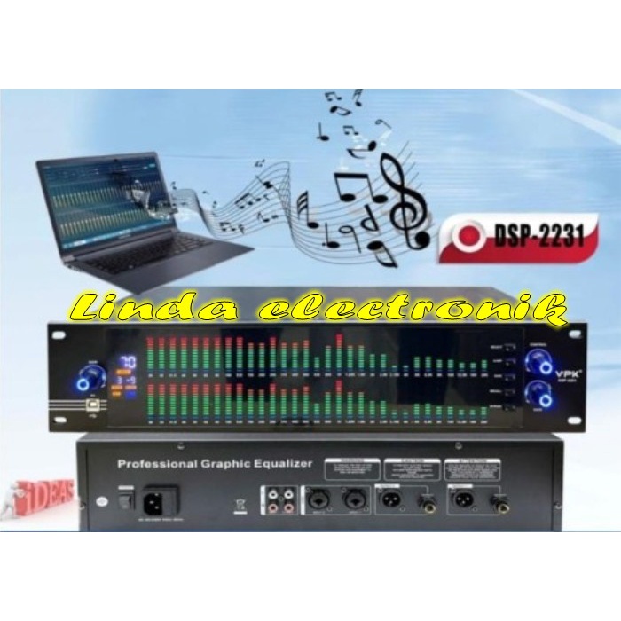 Equaliser Digital vpk dsp 2231 vpk dsp2231 Equalizer VPK DSP 2231