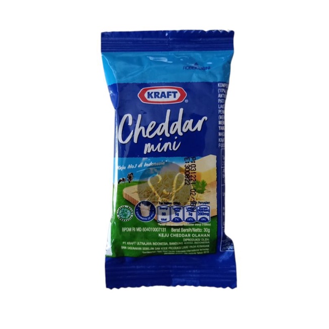 Keju Kraft Mini Cheddar Sachet 30 Gram