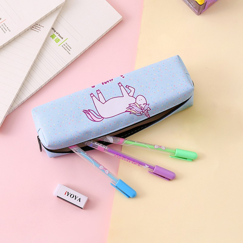 Tempat Pensil Unicorn Anak Sekolah Tepak Pencil Case Pink Cewek Perempuan Stationery