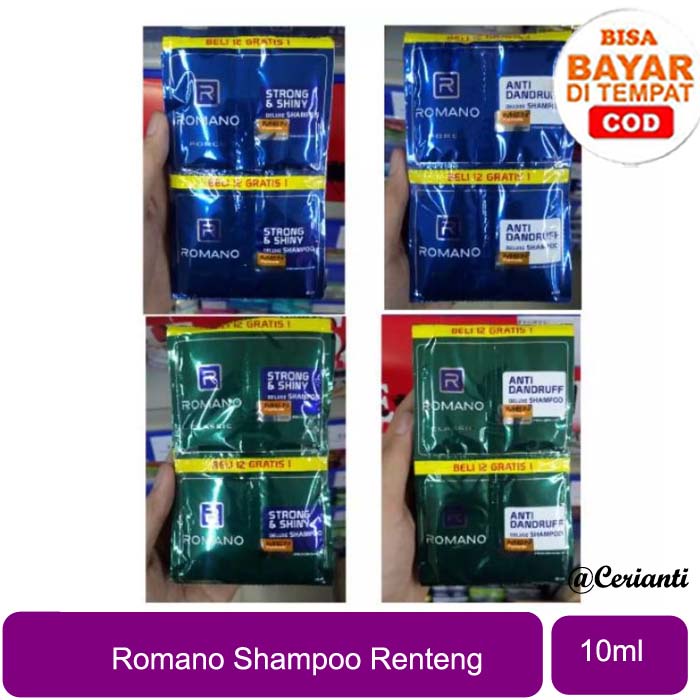 6 pcs ROMANO SACHET SHAMPOO COWOK 10ml x 6