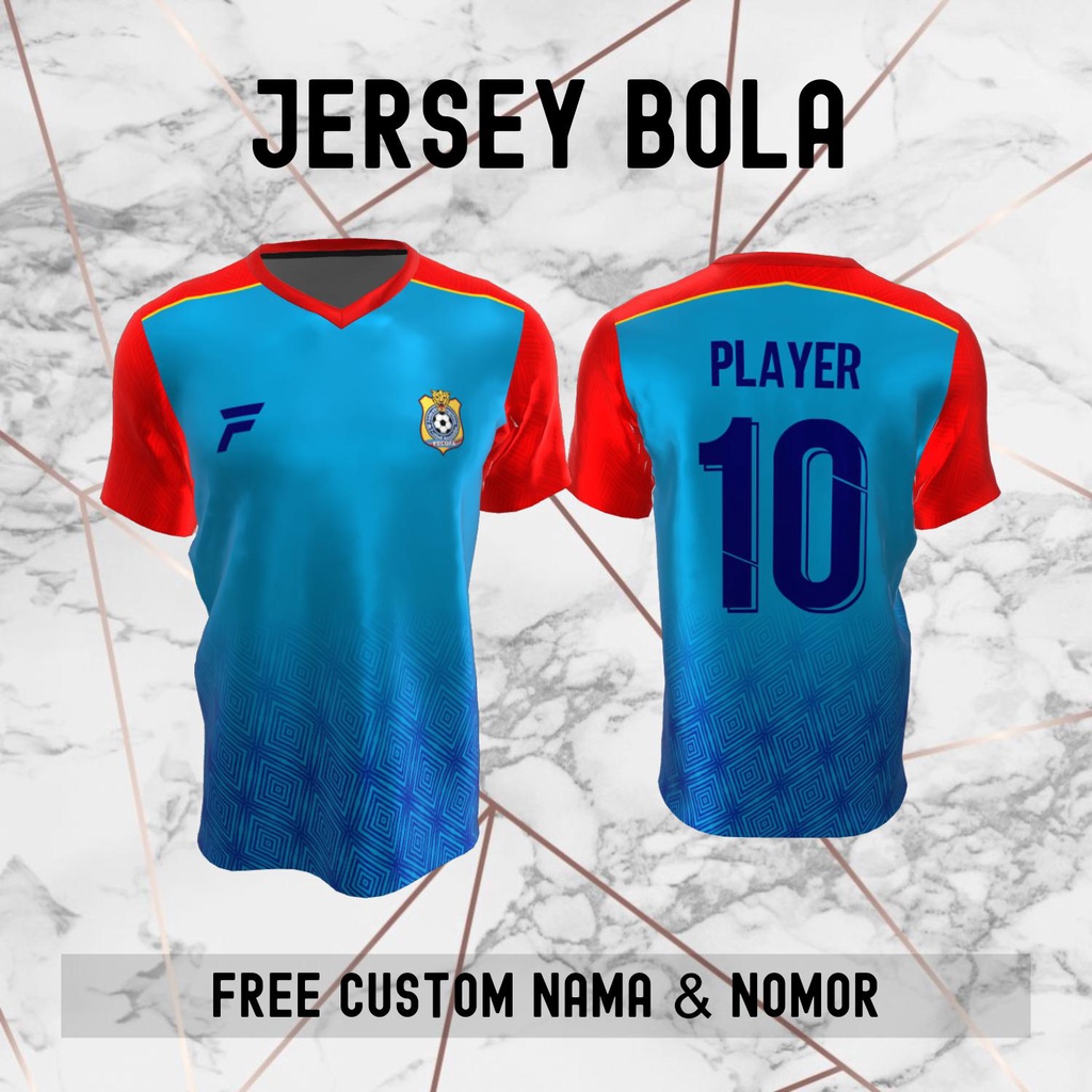 Jersey Kongo Timnas Negara Bola Baju Kaos Custom Nama dan Nomor Punggung - 268