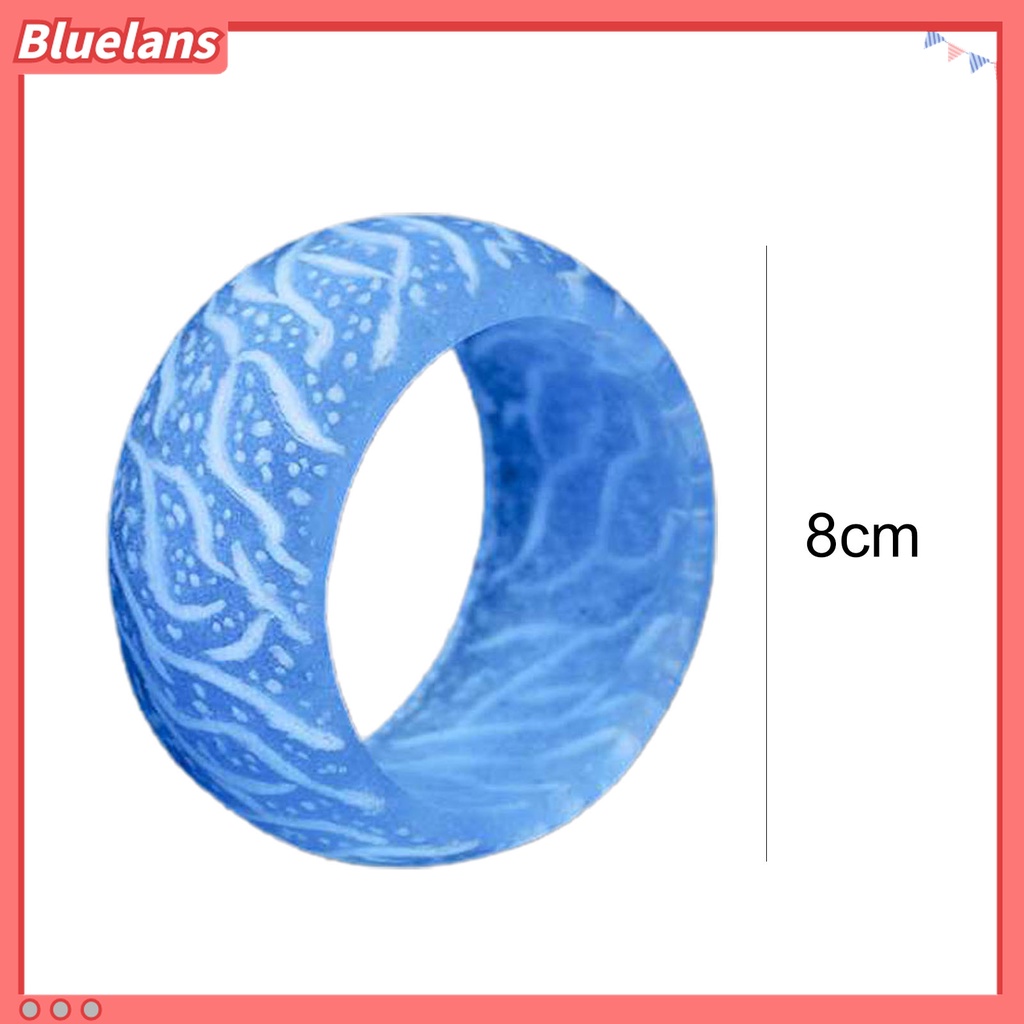 Bluelans Cincin Luminous Glow In The Dark Motif Retak Untuk Unisex