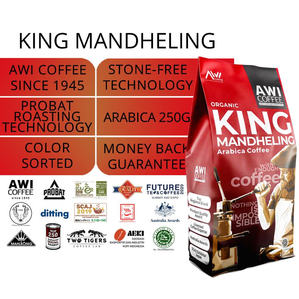

AWI COFFEE KING MANDHELING 250gr | KOPI ARABICA | VARIASI: BIJI/ BUBUK
