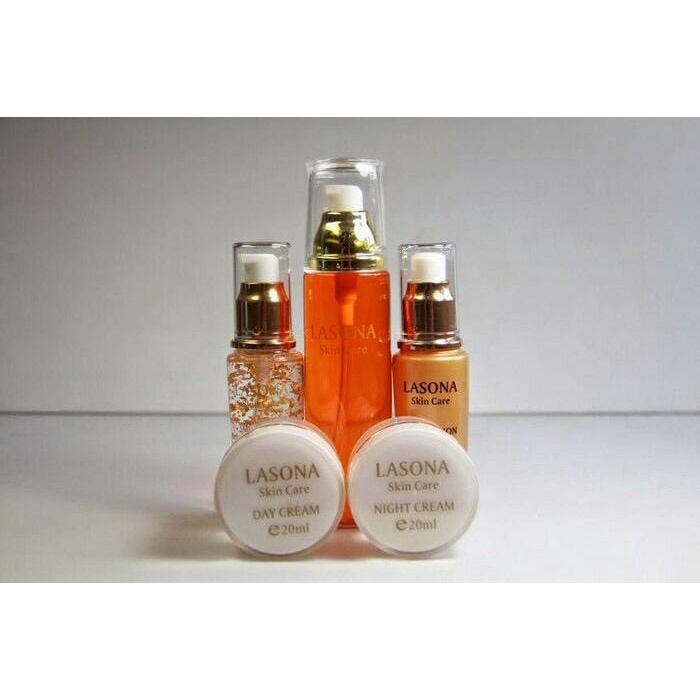 COD PROMO LASONA SKIN CARE SET BESAR PAKET 5IN1 CREAM GARANSI ORIGINAL BARCODE TERBARU