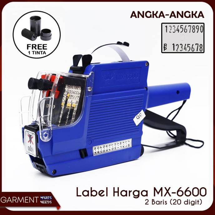 

><><><] Alat Label Harga 2 Baris ANGKA-ANGKA tipe MX 6600