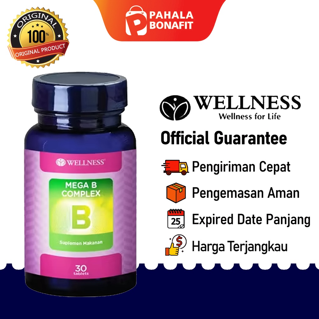 Jual Wellness Mega B Complex (30) | Vitamin B Vit B Metabolisme Anti ...