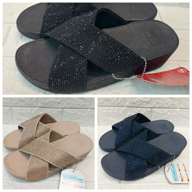 NEW FITFLOP CRYSTAL SLIDE WOMEN SANDALS