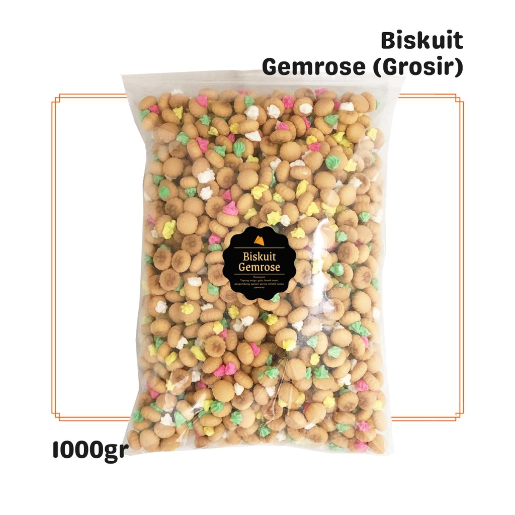 

SNACK KEKINIAN Biskuit Gemrose (Grosir) 1kg / Snack Cemilan Camilan Kilo Kiloan Gem Rose Kue Monas