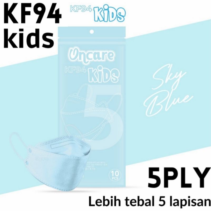 Masker KF94 anak KIDS 3ply 3D NoseClipDesign, 10pcs/pack