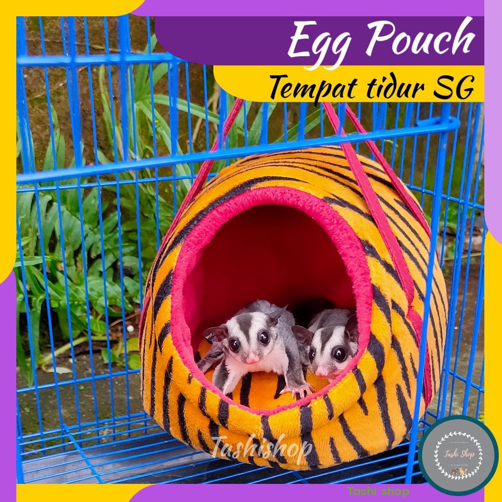 Sleeping Pouch Egg Pouch Tempat Tidur Sugar Glider Landak Mini