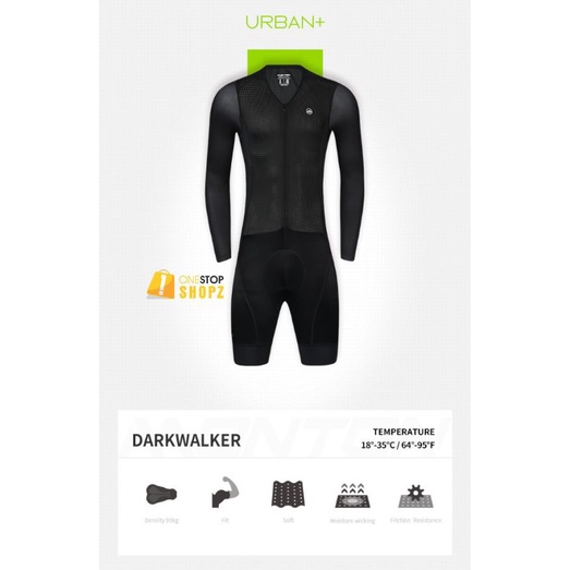 MONTON SKINSUIT MENS URBAN DARKWALKER LONG SLEEVE ONESTOPSHOPZ