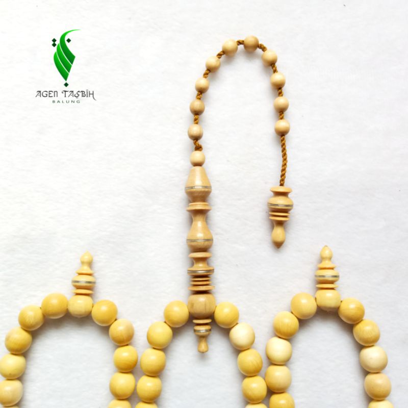 Tasbih Kayu Kemuning Gading Jumbo Super Size 12mm ORIGINAL!!