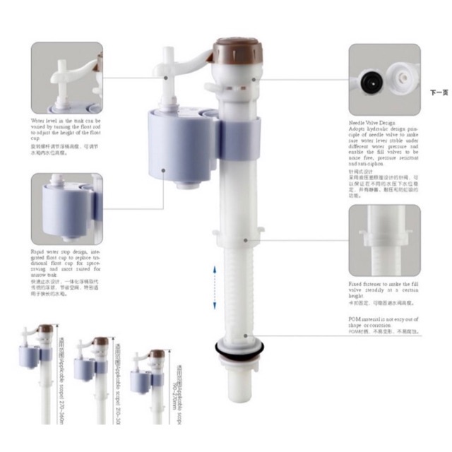 Pelampung kloset bahan ABS duduk dual flush tabung air toilet