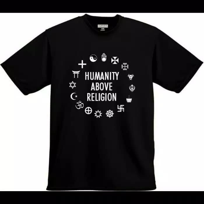 Kaos Distro Murah Humanity Baju Semua Logo Agama