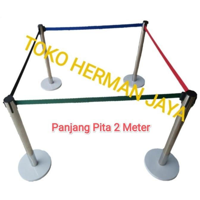 

tiang pembatas tiang antrian stainless pita