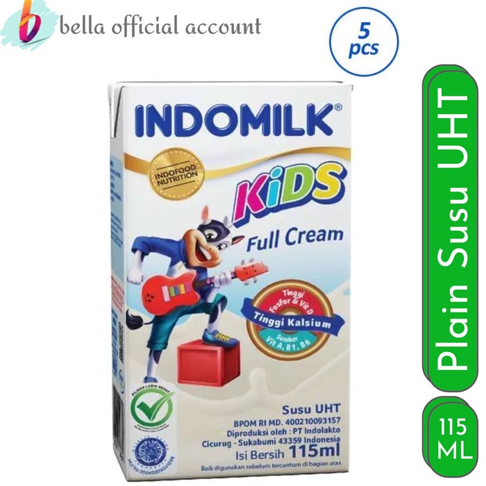 

Indomilk Full Cream Plain Susu UHT [115 mL/5 pcs] - PUTIH