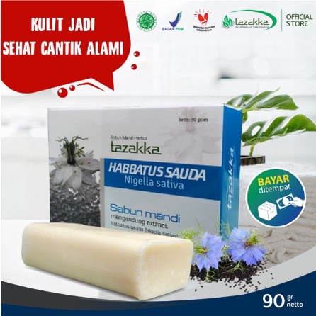 Sabun Mandi Habbatusauda Sabun mandi memutihkan &amp; membersihkan kulit.Mencegah &amp; mengobati iritasi Originsl produk tazakka BPOM