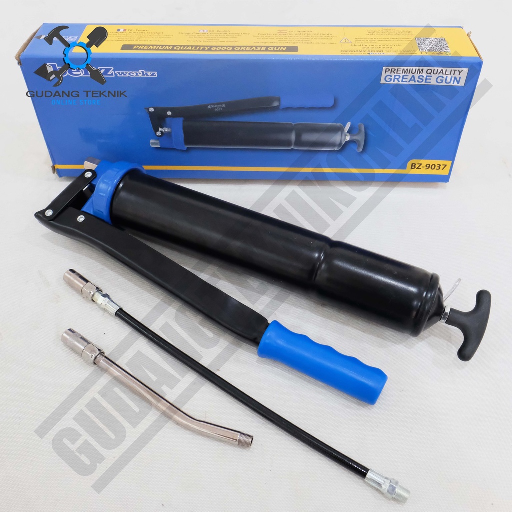 Air Grease Gun Benz BZ 9036 BZ 9037 Pompa Oli Gemuk Minyak Kental Tenaga Angin Kompresor Compress