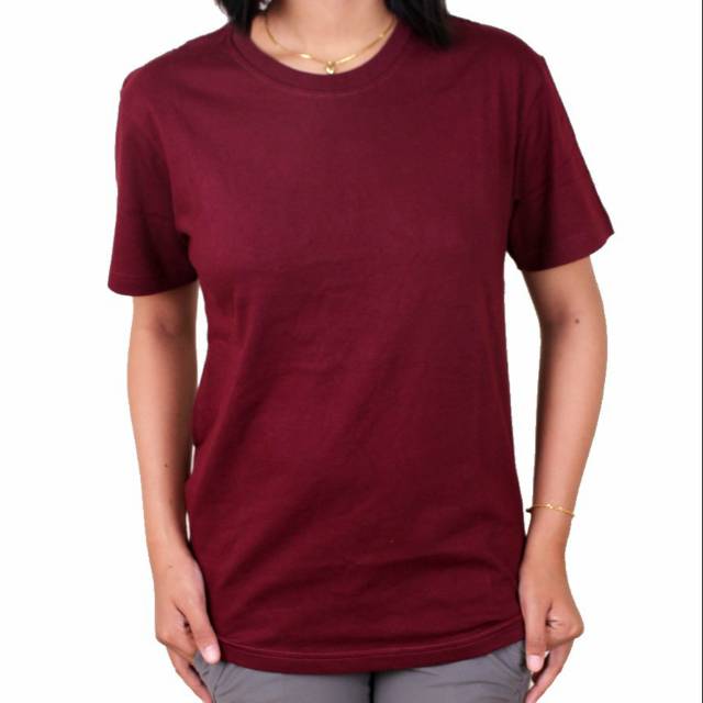 kaos polos merah maroon