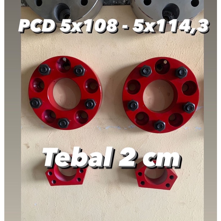 Adaptor velg mobil 5x108 ke 5x114,3 Tebal 2 cm