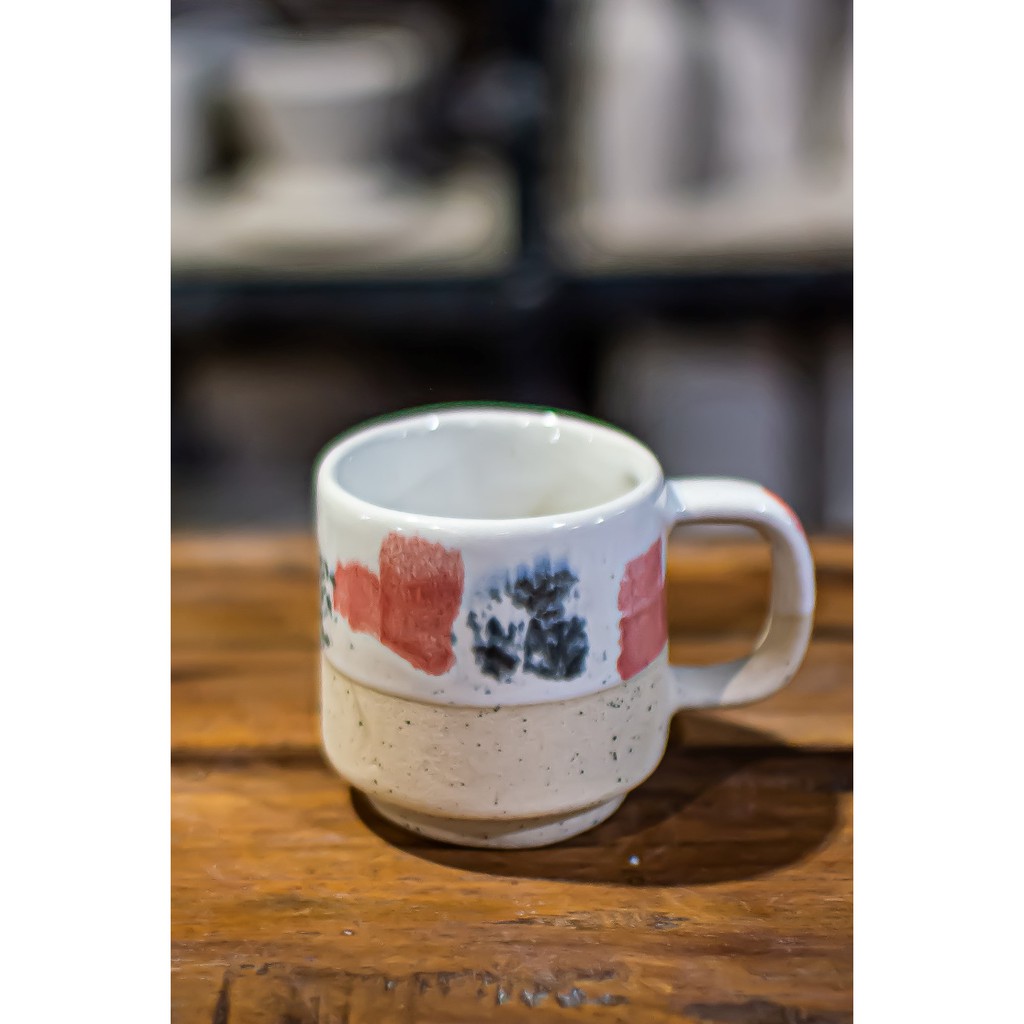 Mug Gelas Cangkir Keramik "LEYNA" Warna Warni Lucu Minimalis
