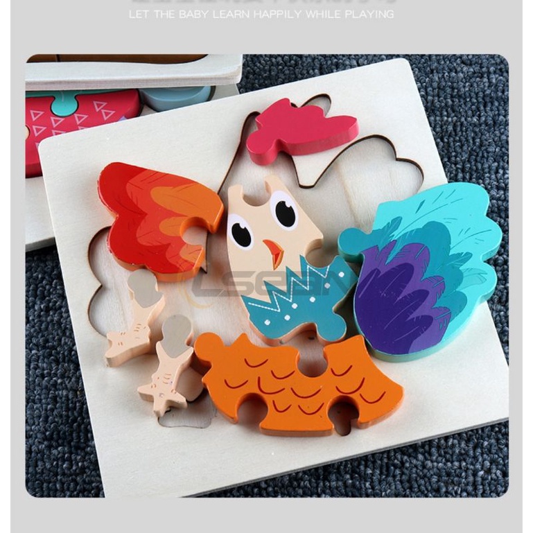 MAINAN PUZZLE ANAK 3D WOODEN PUZZLE