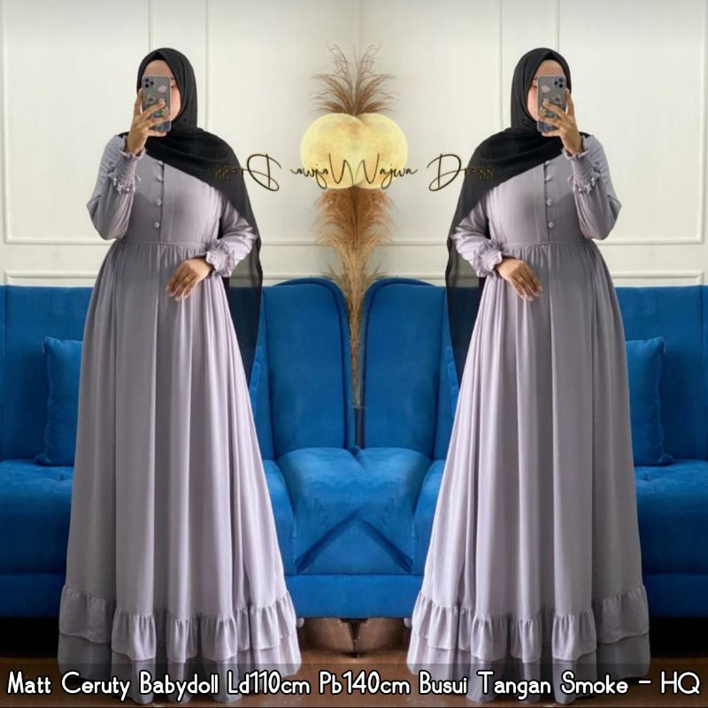 NEW BASIC NAJWA maxy gamis ceruty busui LD110