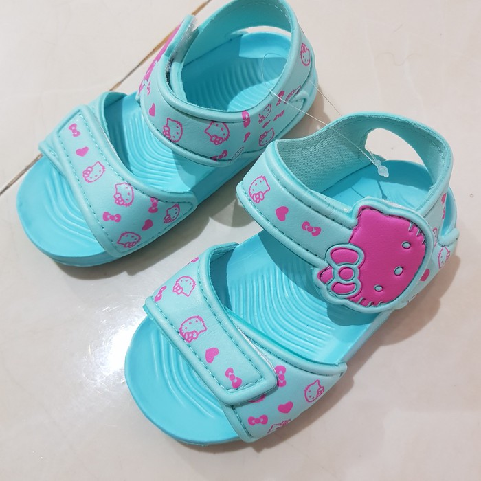 SANDAL ANAK PEREMPUAN FLAT SOFT NON LED USIA 1,5 sd 4 THN WARNA TOSCA