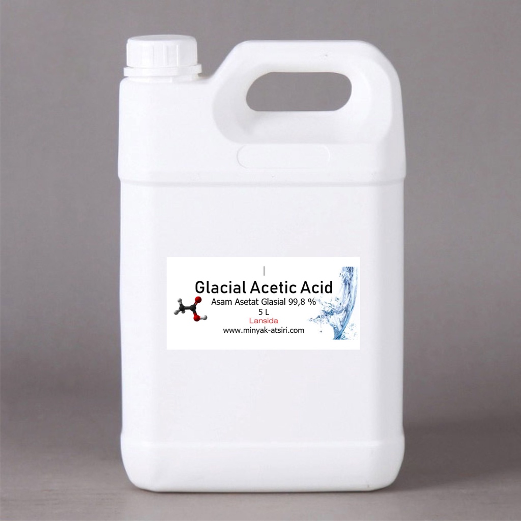 

Asam Cuka Glasial 5 Liter Glacial Asetik Acid 99,8% Cuka Pekat 5 L