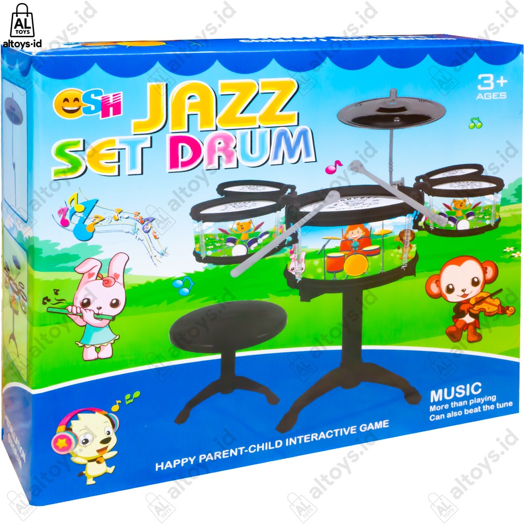 Mainan Anak Jazz Drum Band Besar SH1235 Mainan Alat Musik Anak Set