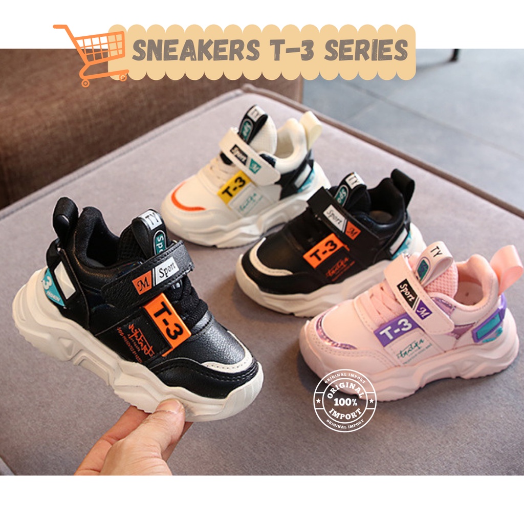 GLORYKIDZ SH19121 Sneakers anak Sepatu anak korea Terbaru Anti Slip Size 21 - 30 Bahan sintesis